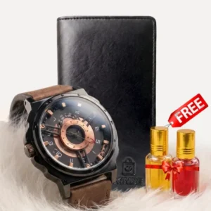 Premium Watch+Premium Wallet+2 Pcs Ator Free